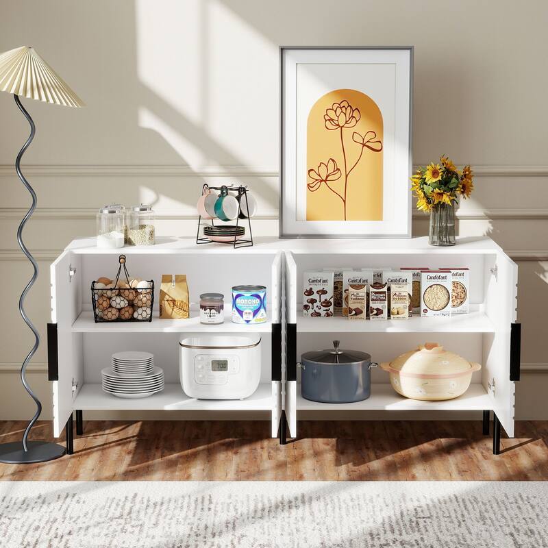 63-inch Modern Kitchen Buffet Cabinet Sideboard with Storage