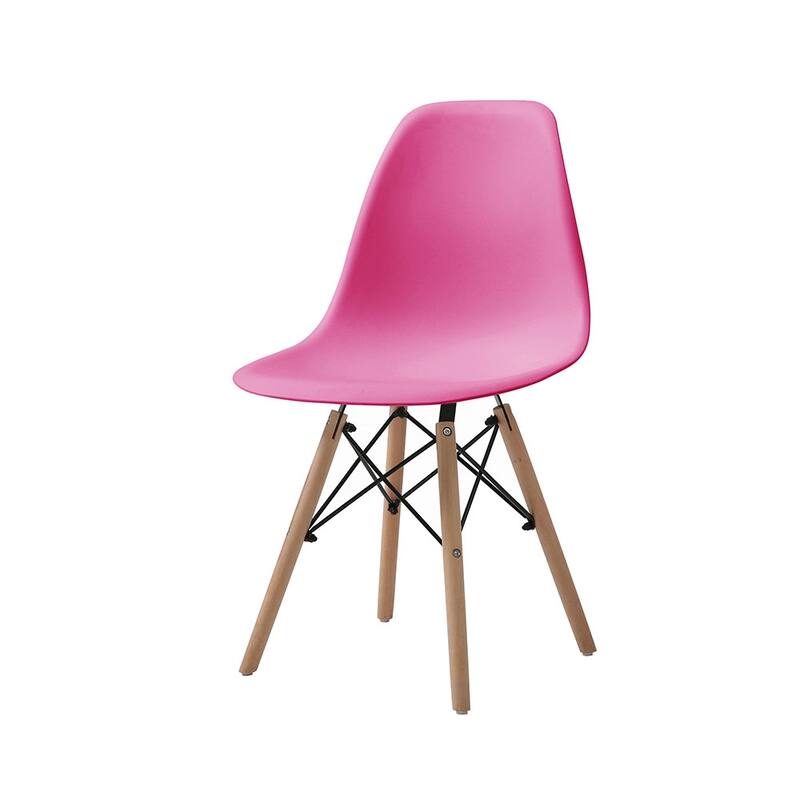Modern Eiffel Dining Chair in Wood Base (Set of 4)