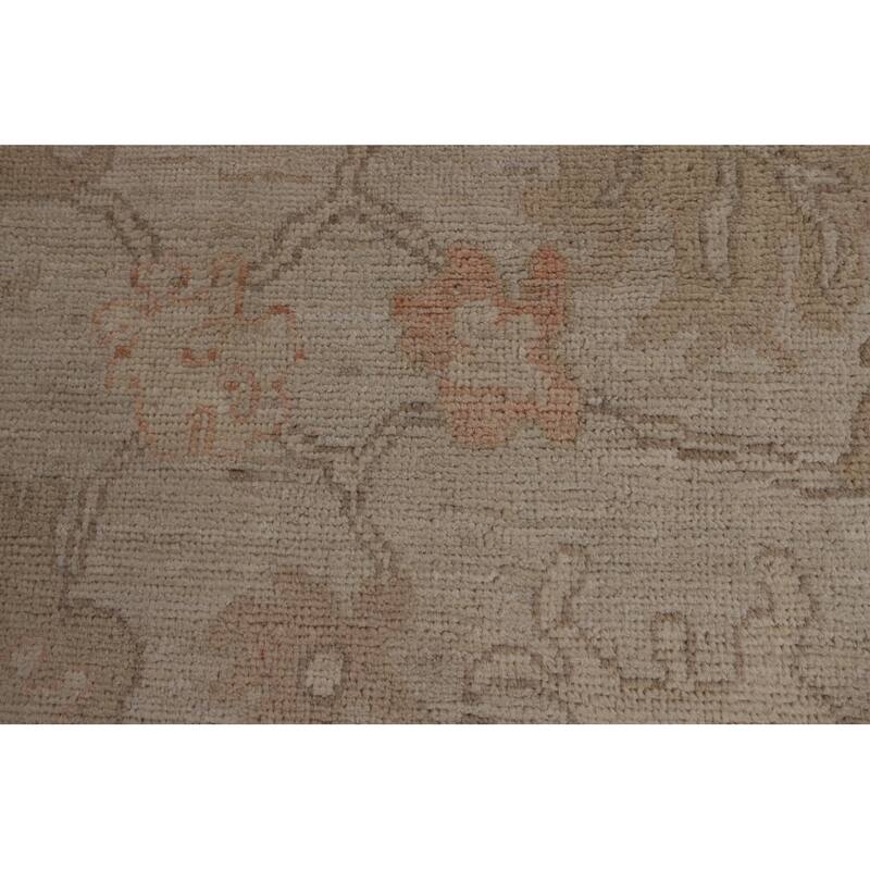 Floral Oriental Oushak Turkish Area Rug Hand-Knotted Wool Carpet - 7'9"x 10'3"