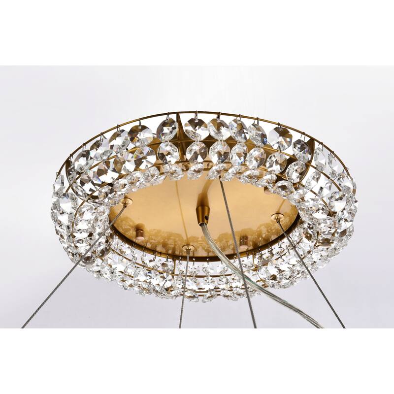 Elegant Lighting 2114G52/RC Paris 20 Light 52" Wide Crystal Ring