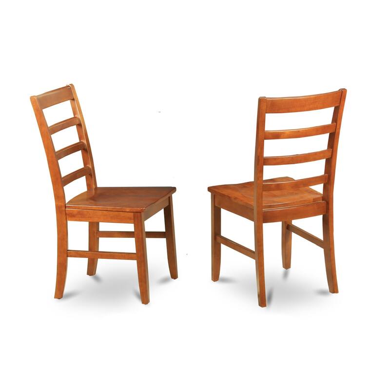 Kitchen Dining Chair - Saddle Brown Wood Seat - Comfortable Back Support