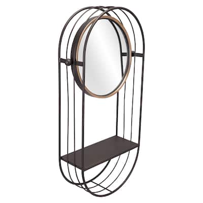 Grouse Bend Mirror Shelf Gray