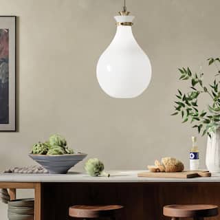 Kichler Lighting Laria 14 Inch 1 Light Pendant with Opal Glass in Champagne Bronze