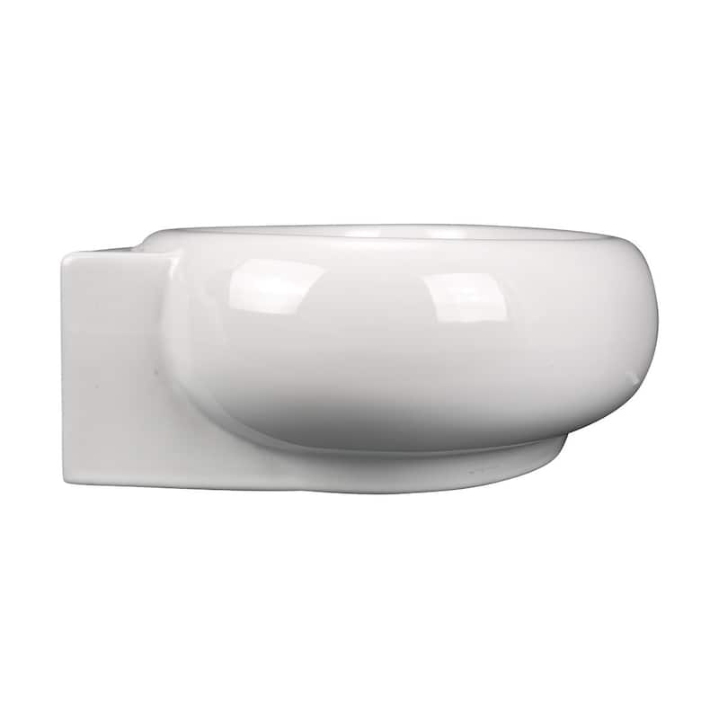 White Ceramic Corner Bathroom Sink Carlingwood Wall Mount Oval Bowl with Overflow Renovators Supply