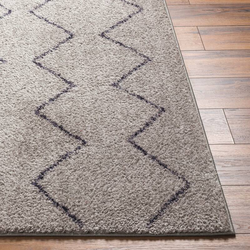 Livabliss Lykke Machine Washable Zigzag Stripe Area Rug