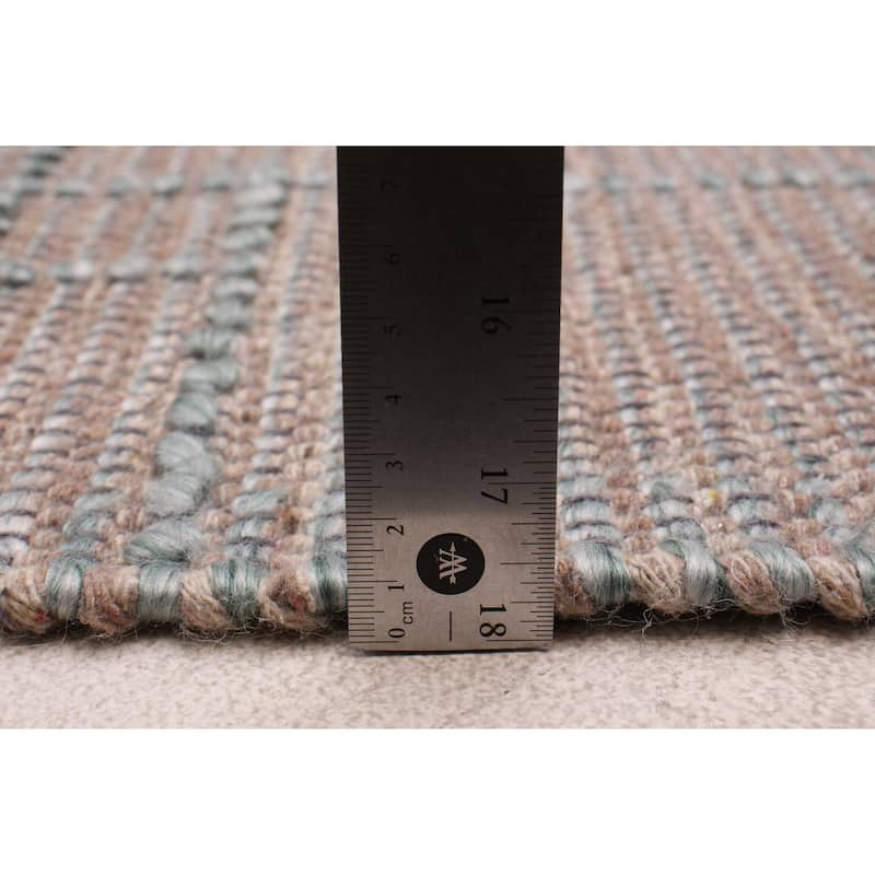 ECARPETGALLERY Braid weave Sienna Taupe Wool Rug - 6'0 x 9'0