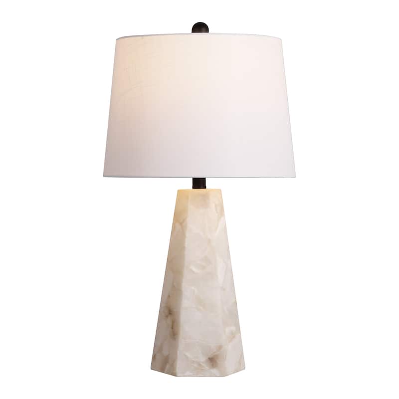 Highland 25.5" Alabaster LED Table Lamp, White by JONATHAN Y - White
