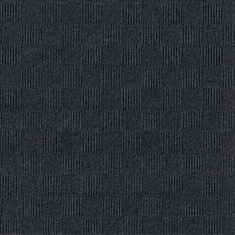 Foss Floors Crochet 24"x24" Peel and Stick Indoor/Outdoor Carpet Tiles 15/Box - Black Ice - 24" x 24"