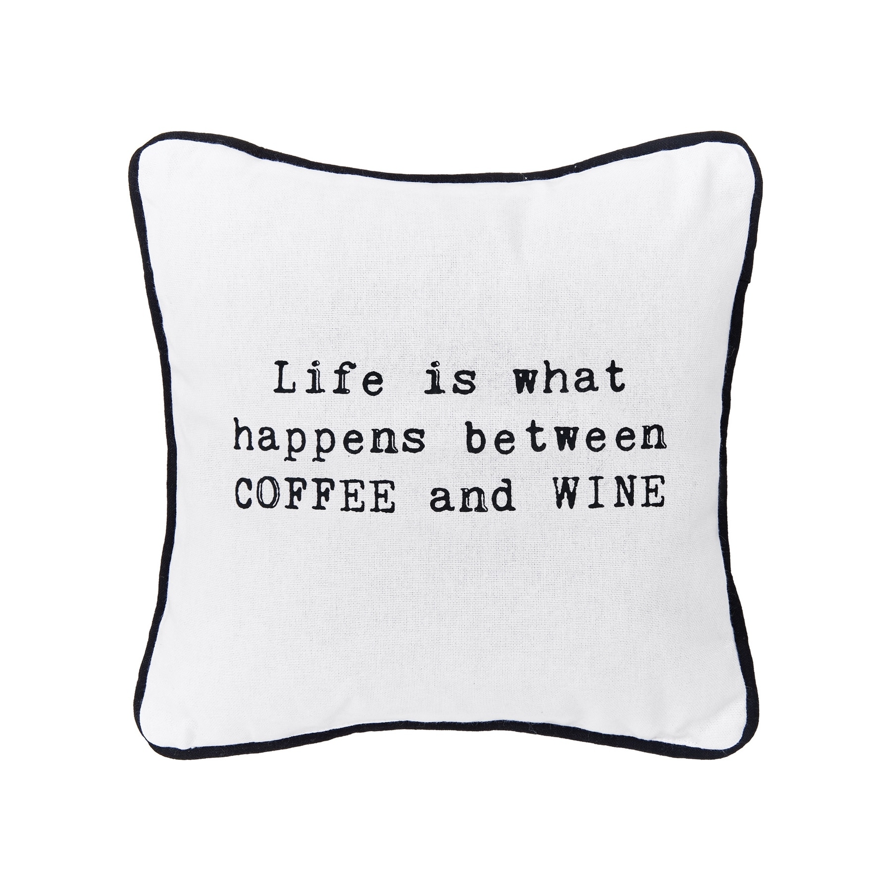 Coffee And Wine 10" x 10" Printed Throw Pillow