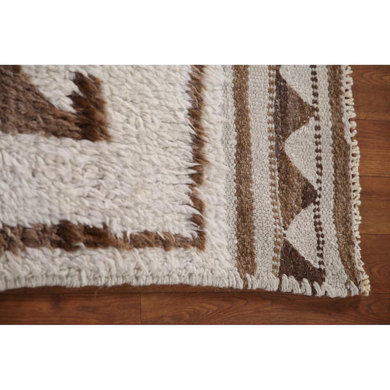 Plush Tribal Turkish Anatolian Runner Rug Hand-knotted Wool Carpet - 3'2"x 11'4"