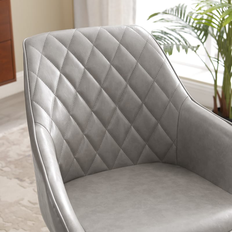 Art Leon Classical Swivel Office Accent Chair with Wood Legs