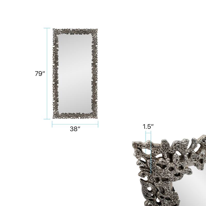 Asbille Glossy White Wall Mirror