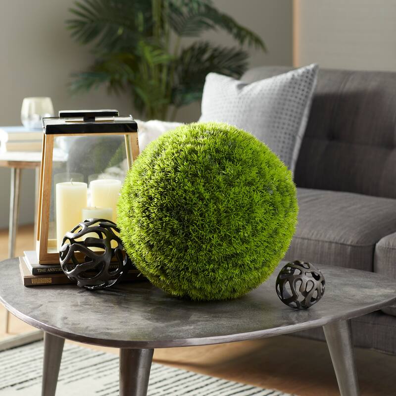 Green Faux Foliage Boxwood Topiary Artificial Foliage Ball - 15 x 15 x 15