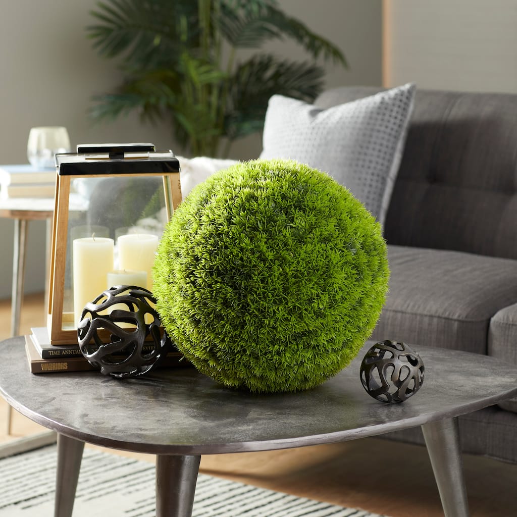 Green Faux Foliage Boxwood Topiary Artificial Foliage Ball - 15 x 15 x 15