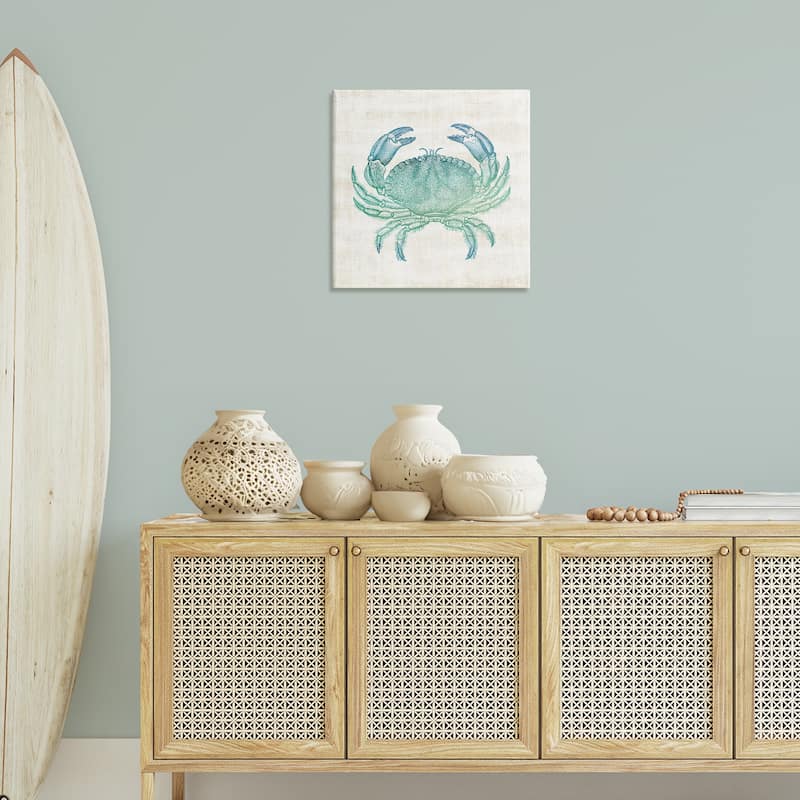 Stupell Ombre Crab Impression Canvas Wall Art Design By Susan Arnot