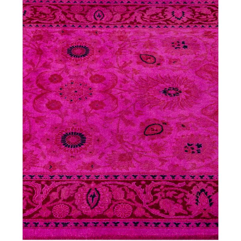 Overdyed One-of-a-Kind Hand-Knotted Area Rug - Pink - 2' 8" x 11' 3"