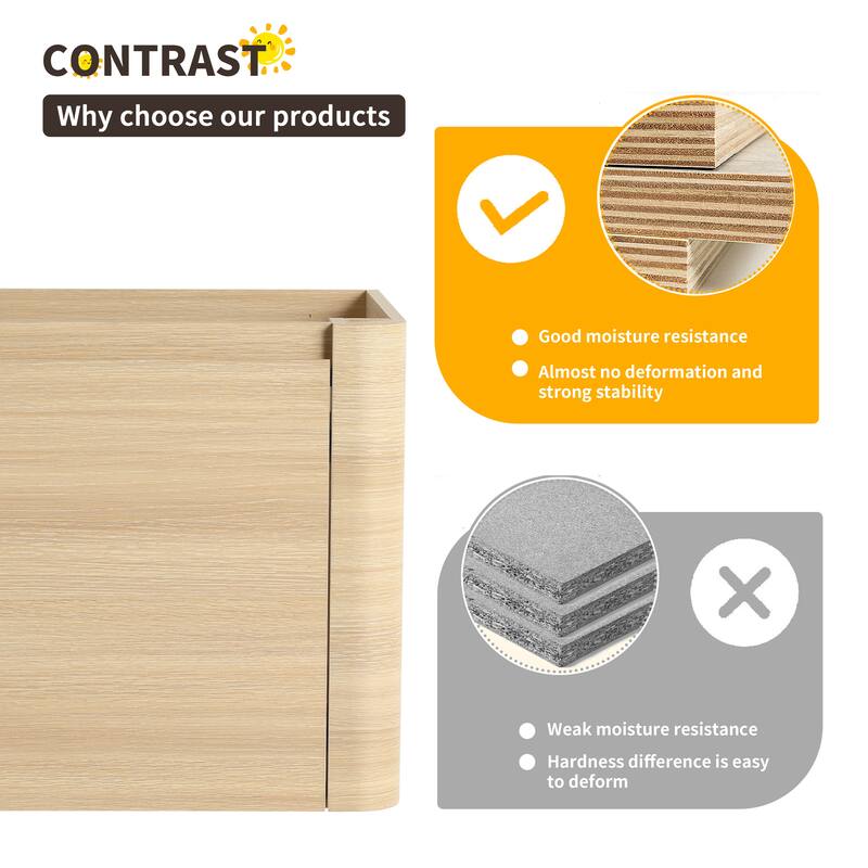 Beingnext 24''/28''/36''/40''/60''/68'' Floating Bathroom Vanity with Sink, Wall Mounted Bathroom Vanity with Soft Close Door