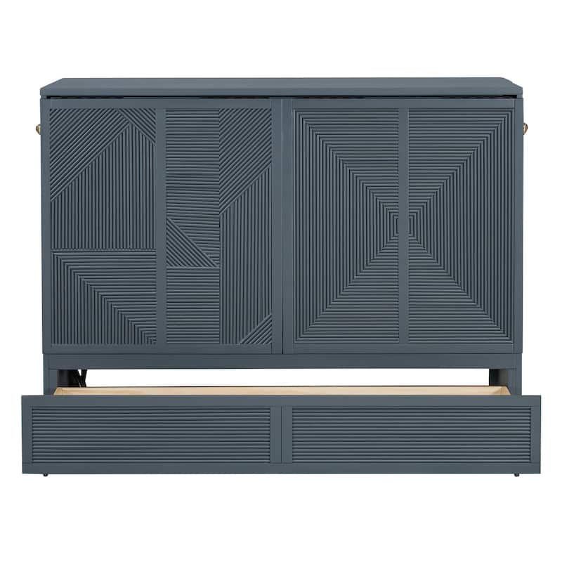 Full Size Murphy Bed with Large Drawer