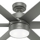 preview thumbnail 25 of 28, Hunter 60" Solaria Outdoor Damp-Rated Ceiling Fan with LED Light Kit and Wall Control - Contemporary, Industrial - ENERGY STAR!