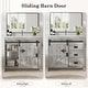 preview thumbnail 30 of 29, EROMMY Farmhouse Bathroom Vanity with Ceramic Top and Sliding Barn Door Sink Cabinet, Rustic Single Sink Vanity