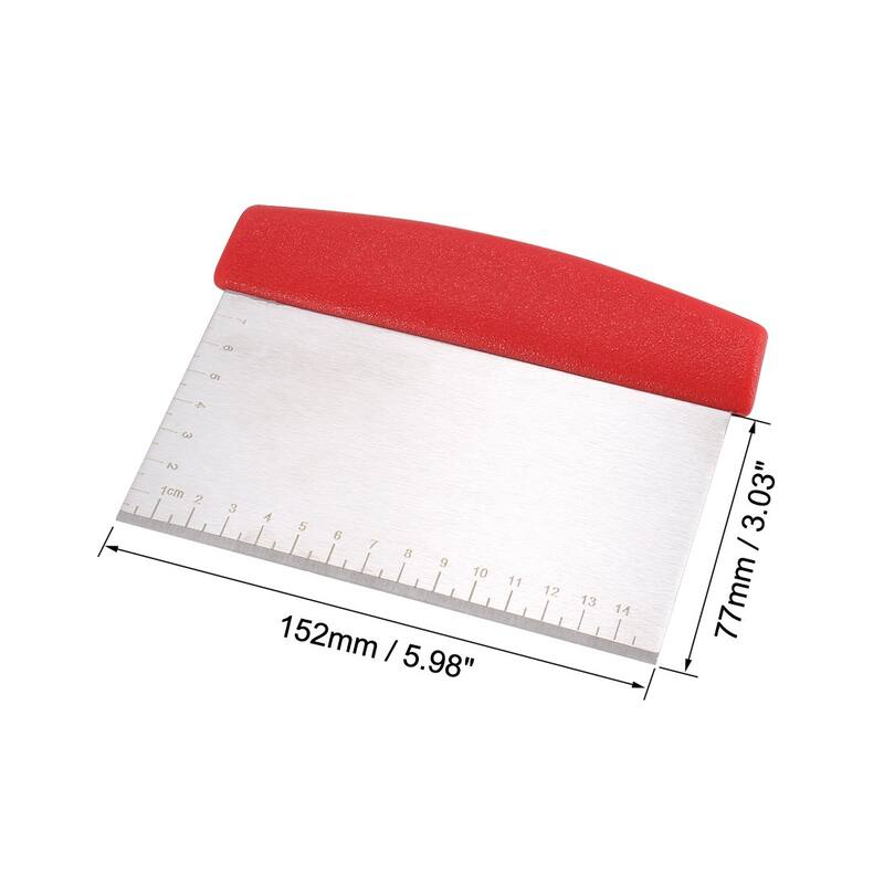 Bench Scraper Stainless Steel Multi-Purpose Pizza Dough Chopper - Random Color - Random Color
