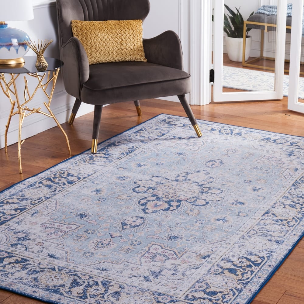 SAFAVIEH Tucson Machine Washable Slip Resistant Emmie Traditional Rug