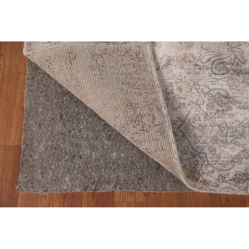 All-Over Modern Abstract Area Rug Hand-Knotted Wool Carpet - 6'7" x 9'11"
