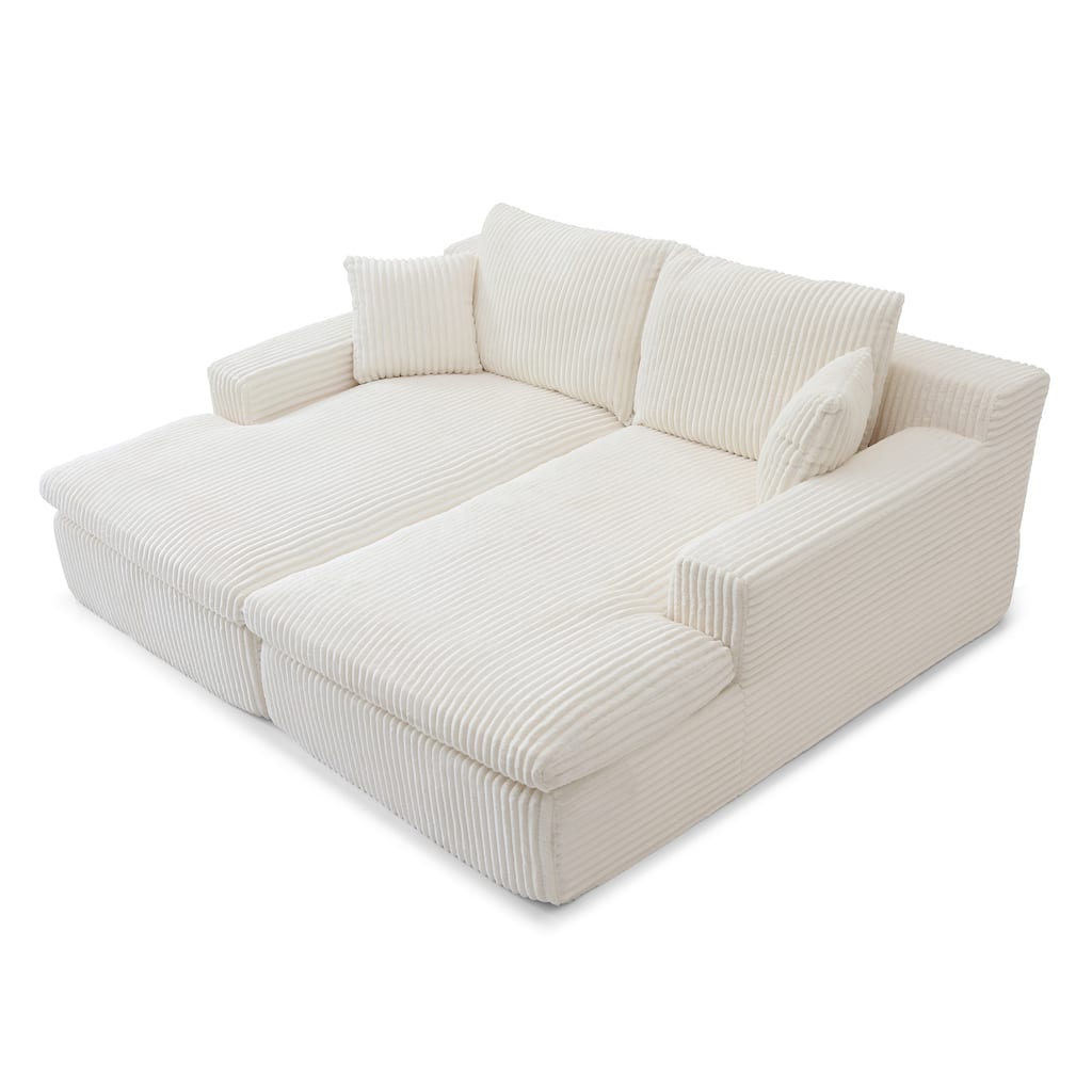 Oversized Sectional Lounge Sofa, Sleeper Sofa with Cloud Plush, Sofa Bed Loveseat Sofa for Living Room