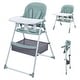 preview thumbnail 1 of 26, 2 in 1 Foldable High Chair,Height Adjustable Folding High Chairs Green