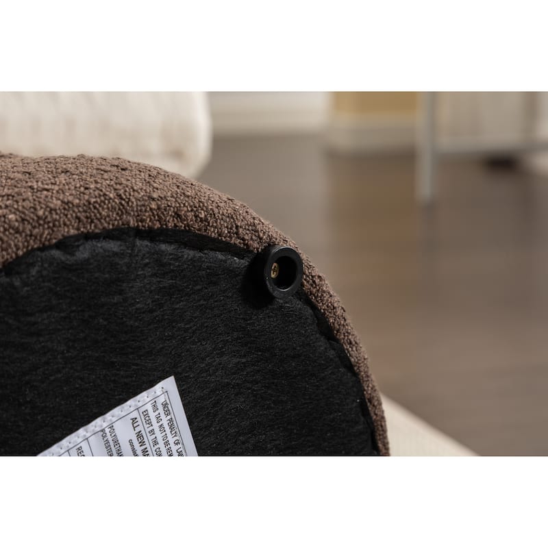 Soft Velvet Round Ottoman Footrest Stool