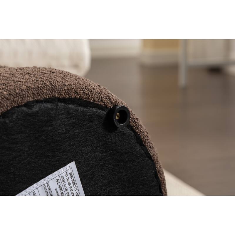 Velvet Round Footrest Ottoman