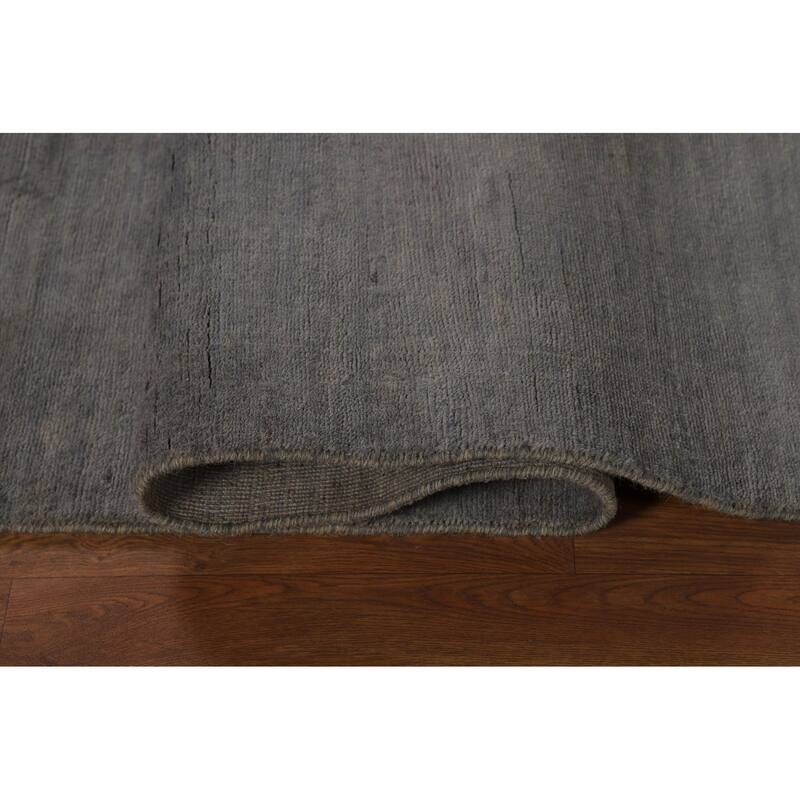Gray Modern Gabbeh Oriental Area Rug Hand-Knotted Wool Carpet - 5'9" x 7'10"