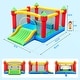 preview thumbnail 5 of 7, 15ft x 12ft 600lbs Large Outdoor Bouncy Castle with Wider Slide & Basketball Hoop, Great for Birthday Party, Blower Included