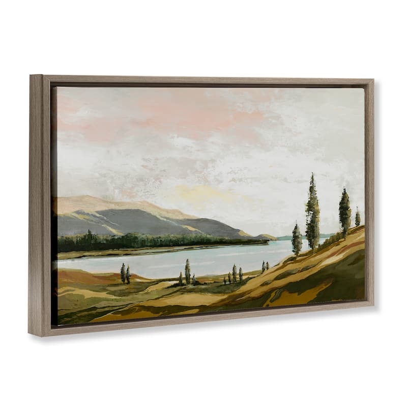 Stupell Calm Scenic Landscape Framed Floater Canvas Wall Art Design By Max Maxx