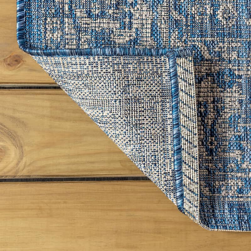 JONATHAN Y Sinjuri Bohemian Textured Weave Floral Indoor/Outdoor Area Rug