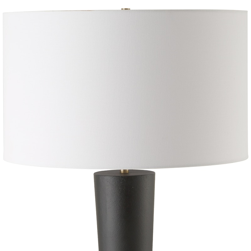 Tapered Floor Lamp with Drum Shade - 63.25" - Aged Black