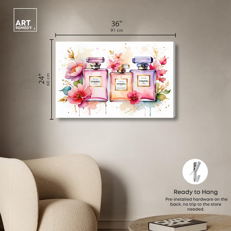 Floral Fragrance Canvas by Art Remedy, Gallery Wrapped