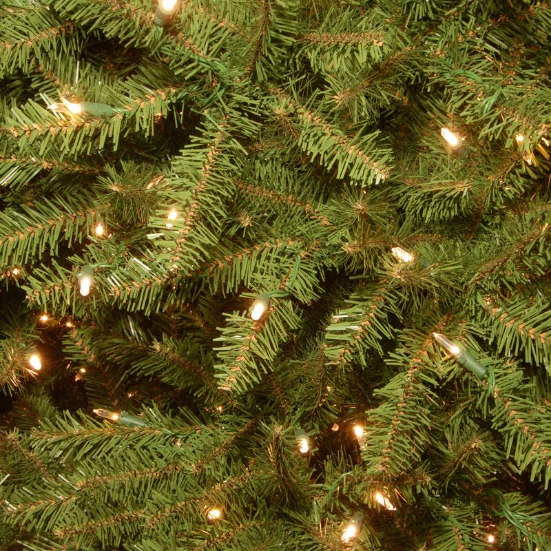 National Tree Company 9 ft. Dunhill Fir Slim Tree with Clear Lights