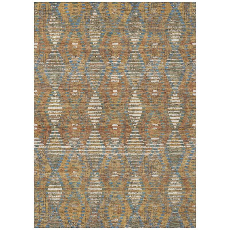 Machine Washable Indoor/ Outdoor Modern Ignacio Chantille Rug