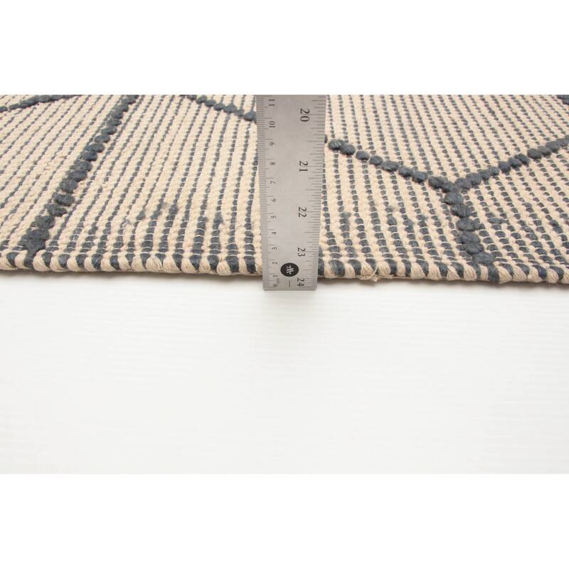 ECARPETGALLERY Braid weave Sienna Khaki Wool Rug - 4'11 x 7'10