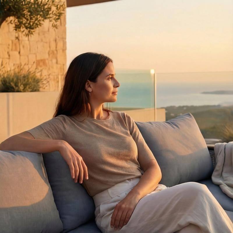 Arvin 4-Piece Outdoor Patio Conversation Set in Aluminum with Olefin Fabric Cushions Sintered Stone Rectangular Coffee Table