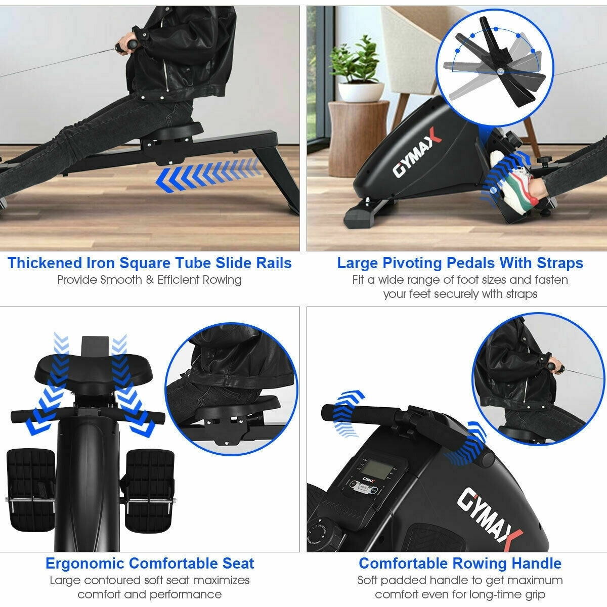 Folding magnetic rowing machine 2025