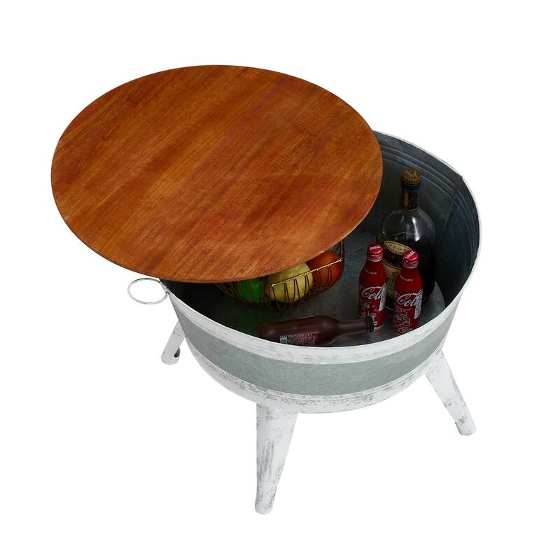 Metal Cocktail Table with Storage Space