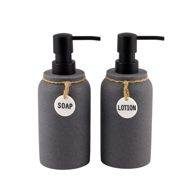 Eton Lotion Pump 2 Piece Set - Grey - Lotion Pump