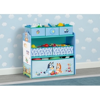 Bluey Design & Store 6 Bin Toy Storage Organizer - 24.61"L x 11.81"W x 26.57"H