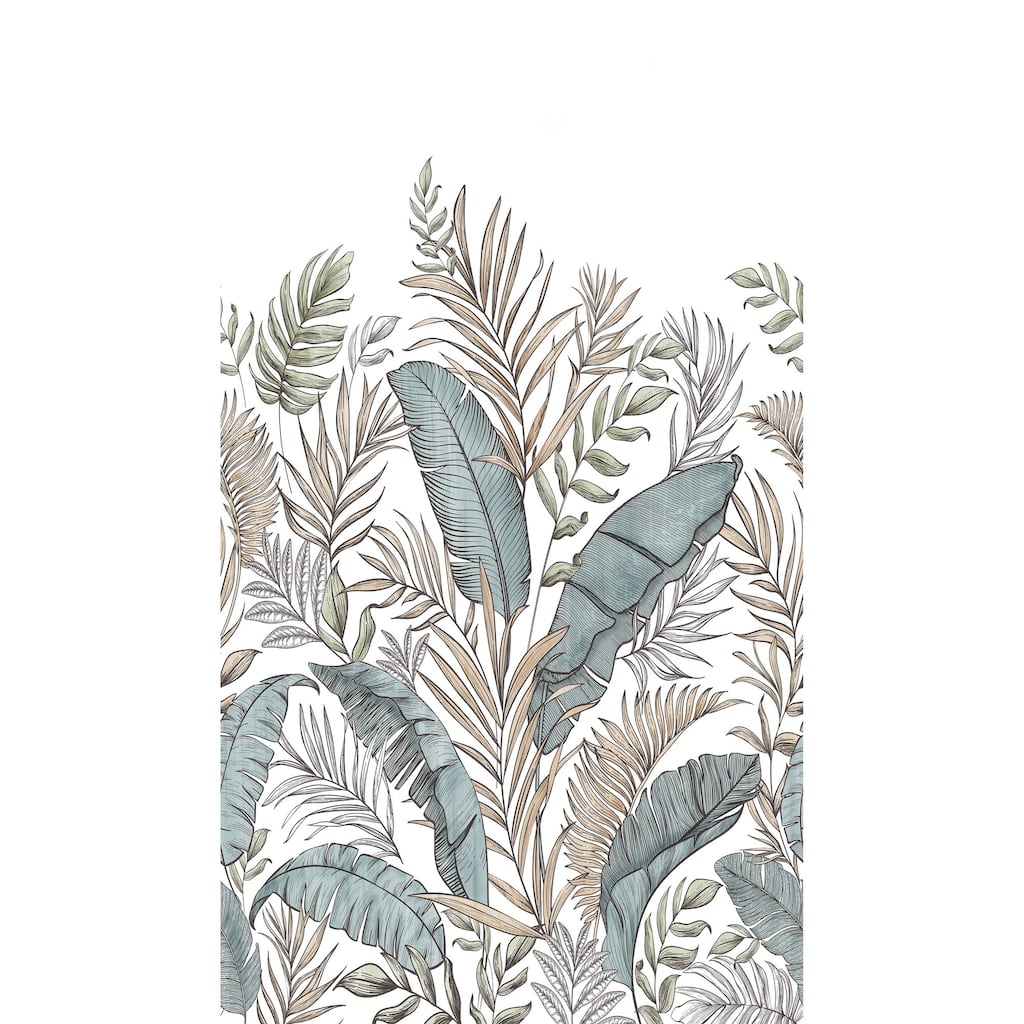 Galerie Wallcoverings Orom II Collection Meadow Leaf 62.5-inches wide x 9.18-feet high 3-panel Wall Mural