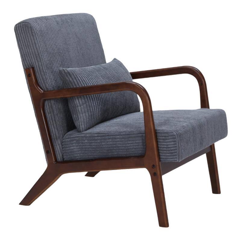 Mid-Century Modern Accent Chair, Arm Chair Living Room Chairs with Pillow
