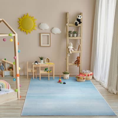 Well Woven Kids Rugs Nightfall Modern Machine Washable Area Rug