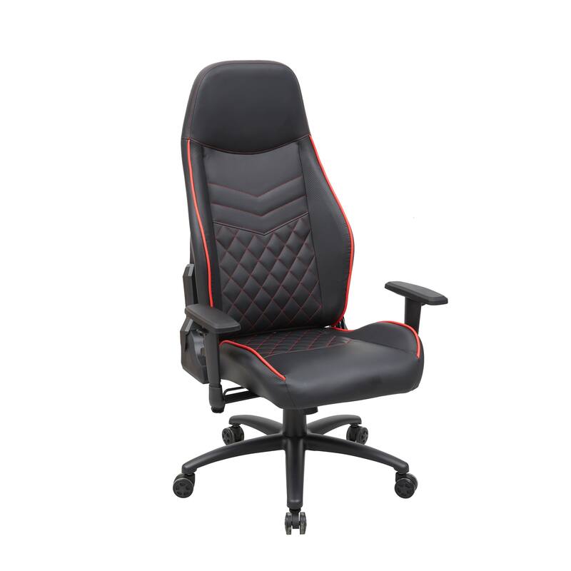 Joseff Black Faux Leather Reclining Gaming Chair by Furniture of America