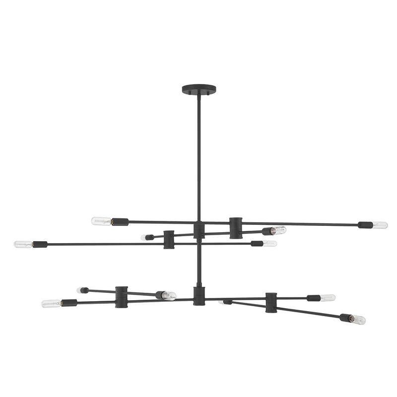 Savoy House Lyrique 12 Light 54.25" Wide 6 Tier Abstract Chandelier